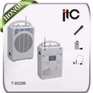 ITC T-6020B RMS 20W Portable Amplifier 20W, with USB port, lapel or handheld mic and headset mic