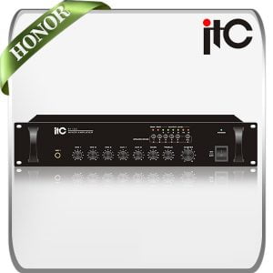 ITC TI-120 RMS 120W 5 Zone Mixer Amplifier, 3mic, 2 aux, 100V/70V/4ohms