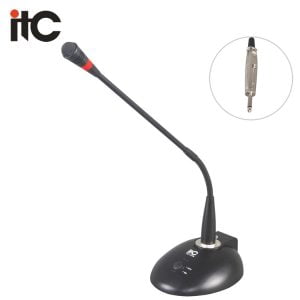 ITC TS-338 Tabletop Condenser Mic, power supply by phantom power, with round ring power indicator